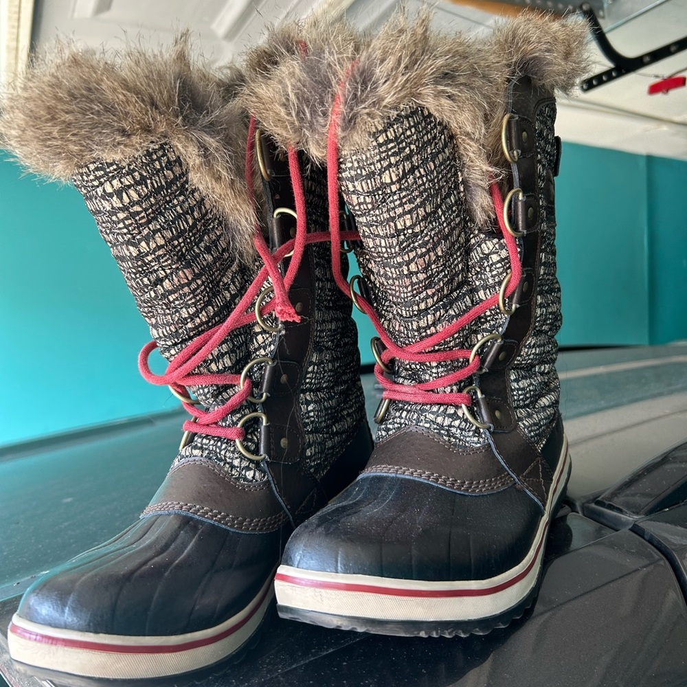 Women's Winter Boots with Faux Fur Trim